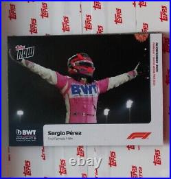 2020 Topps Now #17 Formula 1 Sergio Perez 1st win BWT Racing Sakhir Grand Prix