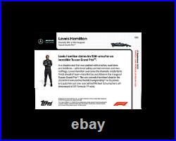 2020 Topps Now F1 #3 Lewis Hamilton Dramatic Win At Inaugural Tuscon Grand Prix