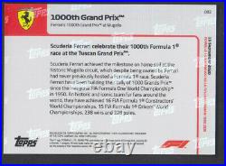 2020 Topps Now Formula One F1 # 002 Ferrari 1000th Grand Prix /1047