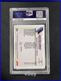 2021 Topps Chrome F1 Lewis Hamilton Sapphire Orange 11/25 Grandprix Winner PSA10