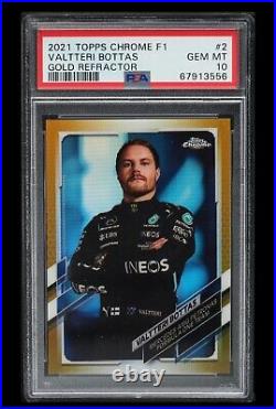 2021? Topps Chrome F1 Valtteri Botta, #2, Gold Refractor #30/50, PSA-10