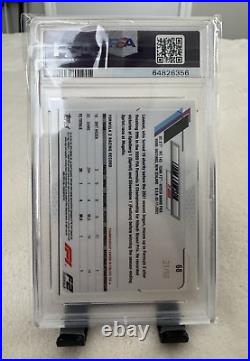 2021 Topps Chrome Formula 1 F1 Liam Lawson #68 Gold Wave /50 PSA 10 GEM RC SP