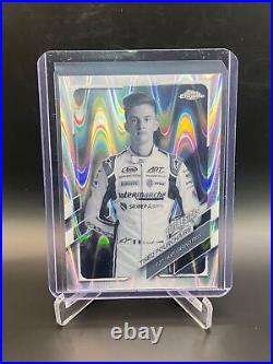 2021 Topps Chrome Formula 1? THEO POURCHAIRE? B&W RAYWAVE REFRACTOR! SP! Sc