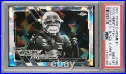 2021 Topps Chrome Sapphire F1 Max Verstappen /15 Black White Refractor SP PSA 10