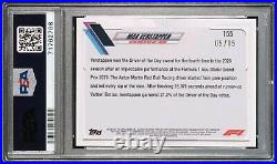 2021 Topps Chrome Sapphire F1 Max Verstappen /15 Black White Refractor SP PSA 10