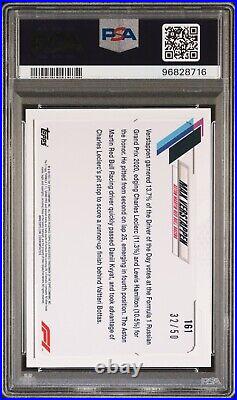 2021 Topps Formula 1 #161 Max Verstappen Gold SN/50 PSA 10