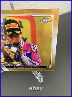 2021 Topps Formula 1 F1 Sergio Perez Gold Refractor Parallel /50 BWT Racing #153
