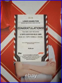 2021 Topps Formula 1 Racing F1 Relic Blue Lewis Hamilton /99