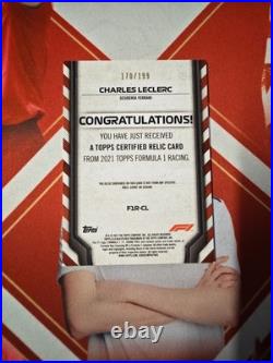 2021 Topps Formula 1 Racing F1 Relic Charles Leclerc /199