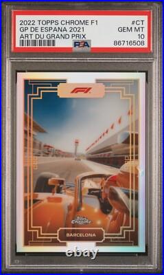 2022 Topps Chrome Formula 1 Art Du Grand Prix Barcelona #ADGP-CT PSA 10 Gem SP