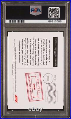 2022 Topps Chrome Formula 1 Art Du Grand Prix Barcelona #ADGP-CT PSA 10 Gem SP