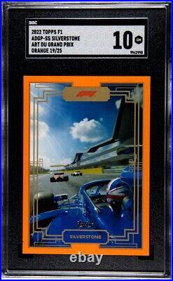 2022 Topps F1 SILVERSTONE Art Du Grand Prix #ADGP-US SSP ORANGE/25 SGC 10 POP 1