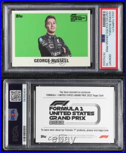 2022 Topps Formula 1 United States Grand Prix George Russell PSA 10 GEM MT
