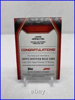 2022 Topps Lewis Hamilton Formula 1 Racing Grand PRIX Certified Relic Card