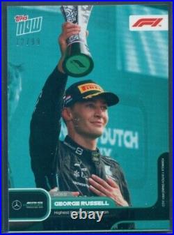 2022 Topps Now F1 Teal Parallel Dutch Grand Prix George Russell #54 12/99