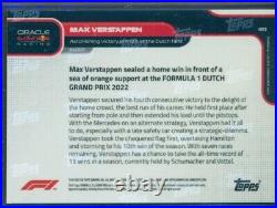 2022 Topps Now Formula 1 Red Parallel Dutch Grand Prix Max Verstappen #53 94/99