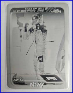 2024 Topps Chrome F1 Carlos Sainz 1/1 Printing Plate Black Grand Prix Winner 147