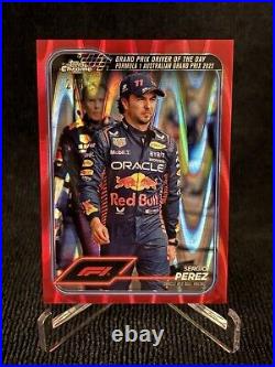 2024 Topps Chrome Formula 1 #161 Sergio Perez Red Raywave Refractor /5 Rare SP