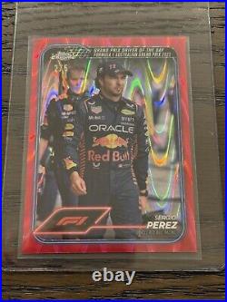 2024 Topps Chrome Formula 1 #161 Sergio Perez Red Raywave Refractor /5 Rare SP