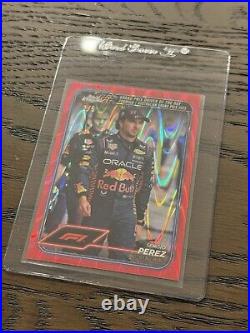 2024 Topps Chrome Formula 1 #161 Sergio Perez Red Raywave Refractor /5 Rare SP