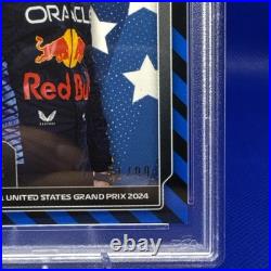 2024 Topps Formula 1 Max Verstappen US Grand Prix Exclusive Blue /99 PSA 8