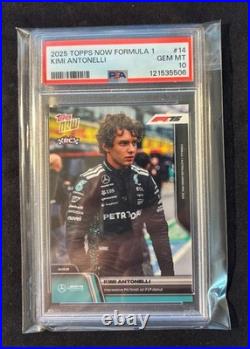 2025 Topps Now Formula 1 14 Kimi Antonelli Impressive P4 Finish F1 Debut PSA 10
