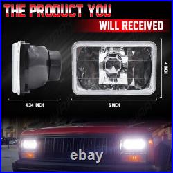 2PCS 4X6 LED Headlights Projector For Pontiac Trans Am 98-02 Grand Prix 1976-87