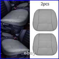 2Pc Grey PU Leather 3D Full Surround Car Seat Protector Seat Cover Accessories
