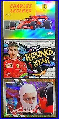 (3) 2020 Topps Chrome F1 Charles Leclerc #/50 Gold Refractor Track Tags RC World