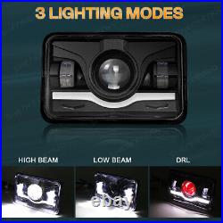 4PCS 4x6LED Headlights High/Low Beam DRL Light For Pontiac Firebird Grand Prix