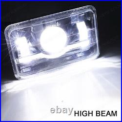 4PCS 4x6LED Headlights High/Low Beam DRL Light For Pontiac Firebird Grand Prix