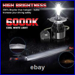 4pcs 5 3/45.75 6000k white LED Headlights HI/LO Beam for Pontiac GTO Grand Prix