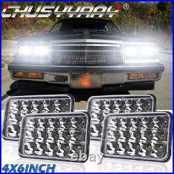 4x 4x6 LED Headlights DRL Hi/Low For Pontiac Firebird 1977-1981 Grand Prix New