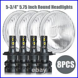 5.75 5-3/4 Round LED Headlight Hi/Lo Beam for Pontiac GTO Grand Prix Firebird