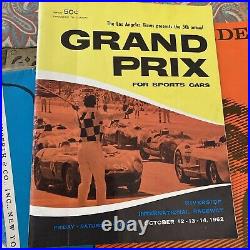 5th Annual LA Times Grand Prix Riverside International Raceway Program Oct. 1962