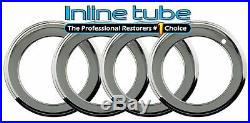 64-81 GM Chrome 15x7 2.25 Deep Wheel Rim Trim Beauty Rings Set of 4 Chevy Pont