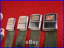 65 Olds Buick Pontiac Hamill Model Rcf-50-h Deluxe Chrome Buckle Seat Belts