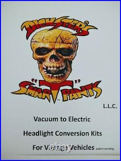67 Grand Prix headlight conversion kit, vacuum to electric headlight, hideaways