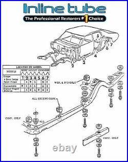 68-70 Chevelle SS LS6 LS5 Hardtop Factory Body Mounts Bushings Cushions & Bolts