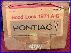 71 Pontiac Gto Judge Firebird Trans Am Grand Prix Nos Hood Lock Kit Gm Pt 988993