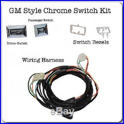 78-88 G Body Regulator & Motor Power Window Kit with 2 Chrome Switches GM Style