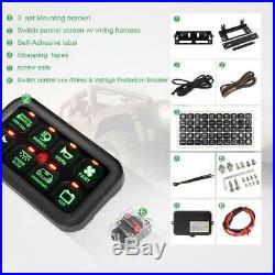 8 Gang Switch Panel Controls LED Breaker For Peterbilt Kenworth W900 T800 T400
