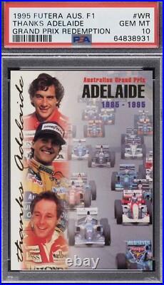 AYRTON SENNA PSA 10 Futera 1995 Thanks Adelaide GRAND PRIX FORMULA ONE F1 Card