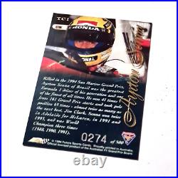 AYRTON SENNA Tribute Card TC1 /500 Futera 1994 GRAND PRIX FORMULA ONE F1 PSA