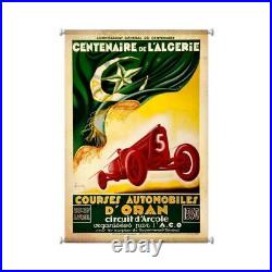 Algeria Grand Prix 1930 Car Racing 38 Wall Hanging Giclee Printed Canvas Print