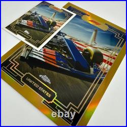 Art Du Grand Prix 2022 Topps F1 Chrome Gold Box Topper Set #ADGP-BT1-5
