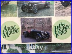 Aston Martin PreWar Years Poster'83 Mark Grand Prix Automobile Quarterly 38x25