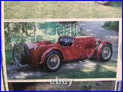 Aston Martin PreWar Years Poster'83 Mark Grand Prix Automobile Quarterly 38x25