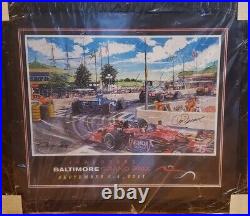 Baltimore Grand Prix Poster 2011 Signed Randy Owen Will Power M Andretti 42 NEW