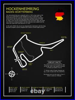 Canvas Art Hockenheim Circuit Grand Prix, 4 Sizes
